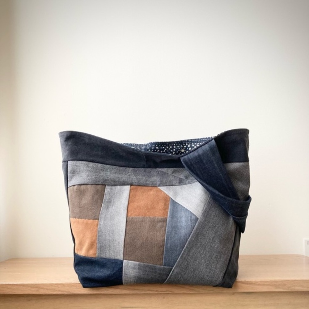joodito japanese boro rustic patchwork denim crossbody bag shoulder hobo tote
